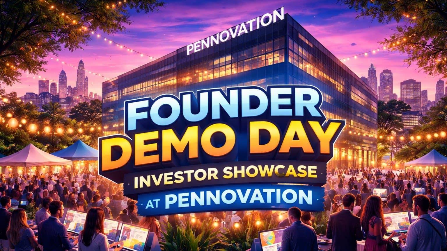 Fondo del evento Founder Demo Day Investor Showcase at Pennovation 